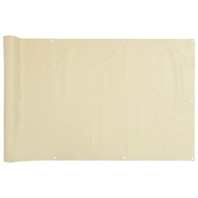 vidaXL altanafskærmning 600x120 cm PVC cremefarvet