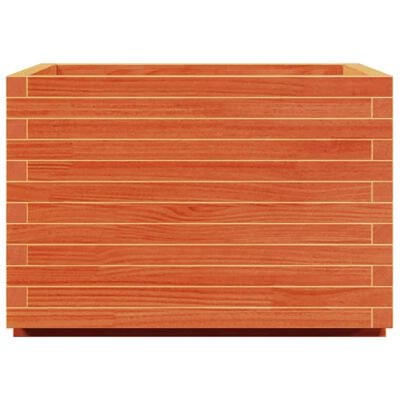 vidaXL plantekasse 70x70x49,5 cm massivt fyrretræ gyldenbrun