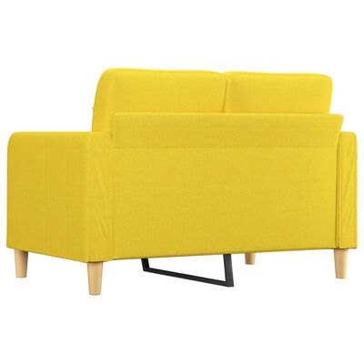 vidaXL 2-personers sofa 120 cm stof lysegul