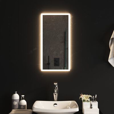 vidaXL badeværelsesspejl med LED-lys 30x60 cm
