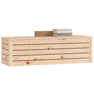 vidaXL opbevaringskasse 109x36,5x33 cm massivt fyrretræ