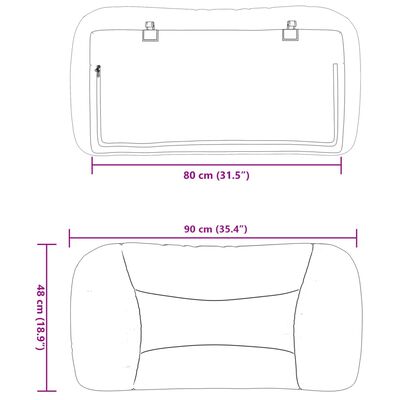 vidaXL gavlpude 80 cm stof cremefarvet