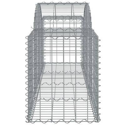 vidaXL buede gabionkurve 9 stk. 200x50x60/80 cm galvaniseret jern