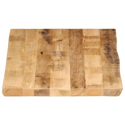 vidaXL bordplade 110x60x3,8 cm naturlig kant massivt ru mangotræ