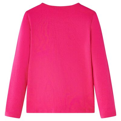 Langærmet T-shirt til børn str. 104 pink