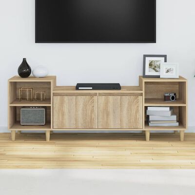 vidaXL tv-bord 160x35x55 cm konstrueret træ sonoma-eg