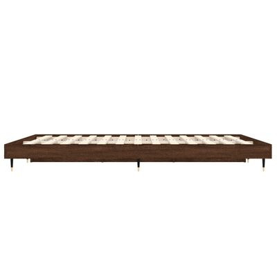 vidaXL sengeramme 140x190 cm uden madras konstrueret træ brunt eg