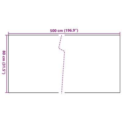 vidaXL altanafskærmning 500x80 cm polyrattan antracitgrå