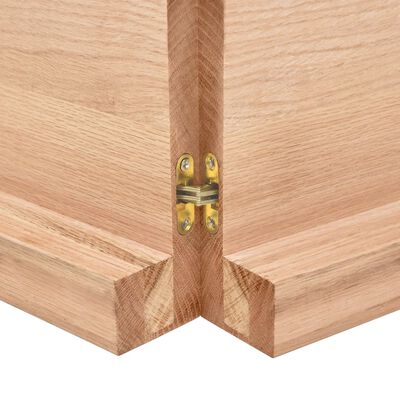 vidaXL bordplade 120x60x(2-6) cm naturlig kant behandlet træ lysebrun