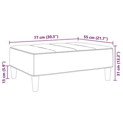 vidaXL fodskammel 77x55x31 cm velour mørkegrøn