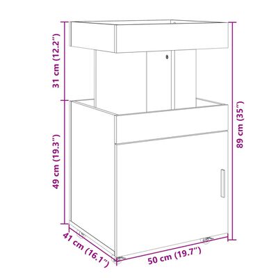 vidaXL barvogn 50x41x89 cm konstrueret træ hvid