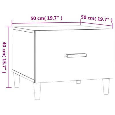 vidaXL sofabord 50x50x40 cm konstrueret træ betongrå