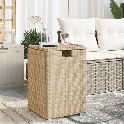 vidaXL gasflaskeskjuler 40x40x60 cm polyrattan beige