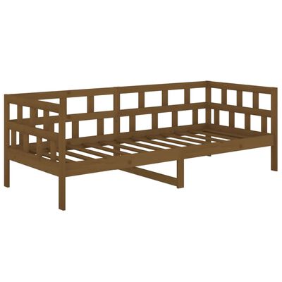 vidaXL daybed 80x200 cm massivt fyrretræ gyldenbrun