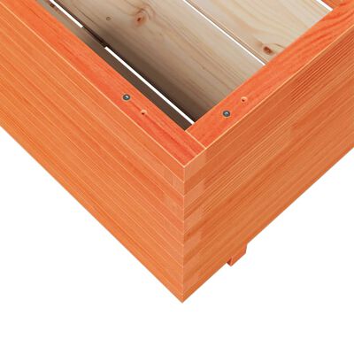 vidaXL plantekasse 70x70x49,5 cm massivt fyrretræ gyldenbrun