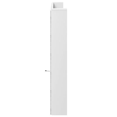 vidaXL sengegavl med opbevaring og LED-lys 220x16,5x103,5 cm hvid