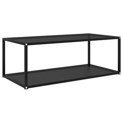 vidaXL sofabord 100x50x35 cm hærdet glas sort