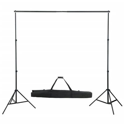 vidaXL fotostudieudstyr med lamper, paraplyer, baggrund og reflektor