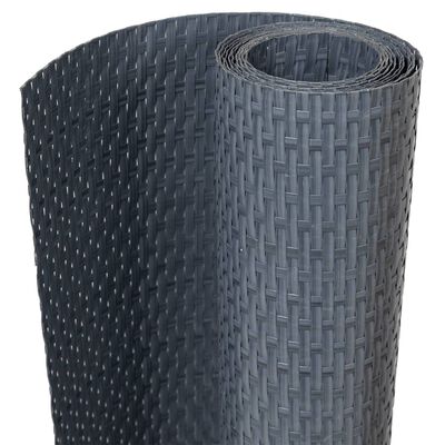 vidaXL altanafskærmning 600x80 cm polyrattan antracitgrå