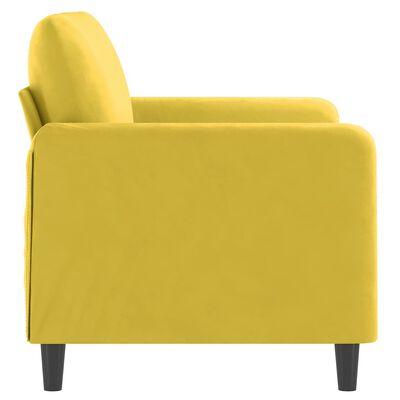 vidaXL 2-personers sofa 120 cm fløjl gul