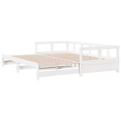 vidaXL daybed uden madras 80x200 cm massivt fyrretræ hvid