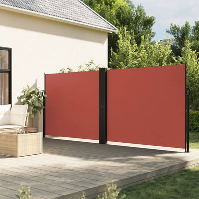 vidaXL sammenrullelig sidemarkise 180x600 cm terrakotta