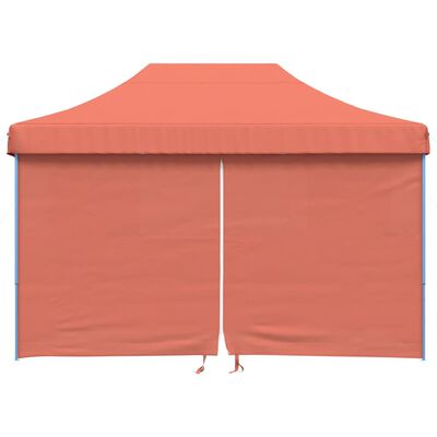 vidaXL foldbart pop-up festtelt med 4 sidevægge terracotta