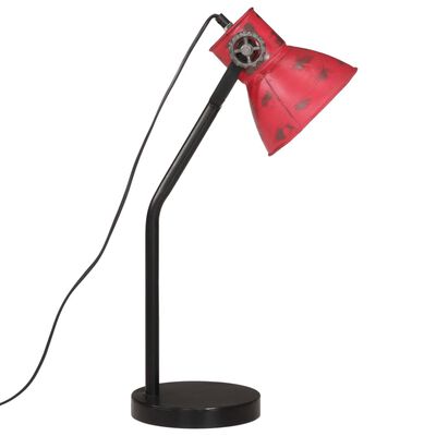 vidaXL skrivebordslampe 25 W 17x17x60 cm E27 rustik rød