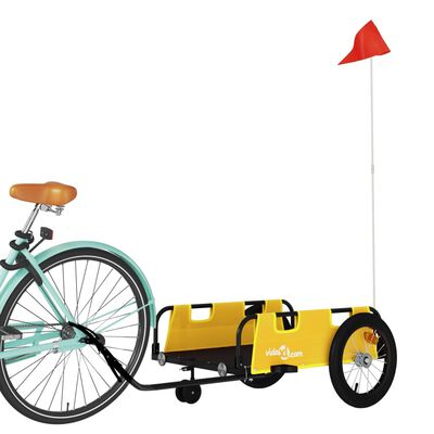 vidaXL cykelanhænger oxfordstof og jern gul