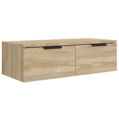 vidaXL vægskabe 2 stk. 68x30x20 cm konstrueret træ sonoma-eg