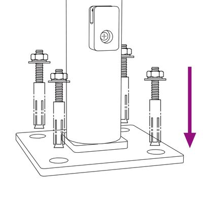 vidaXL trådhegn med flange 1,1x25 m antracitgrå