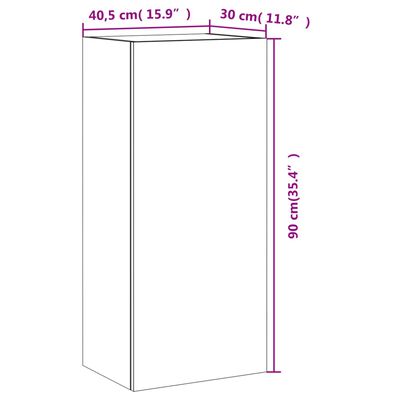 vidaXL væghængt tv-bord 40,5x30x90 cm konstrueret træ hvid