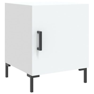 vidaXL sengeborde 2 stk. 40x40x50 cm konstrueret træ hvid