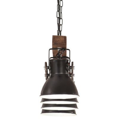 vidaXL industriel loftlampe E27 mangotræ sort