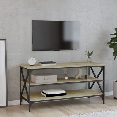 vidaXL tv-bord 100x40x50 cm konstrueret træ sonoma-eg