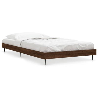 vidaXL sengeramme 90x190 cm uden madras konstrueret træ brunt eg