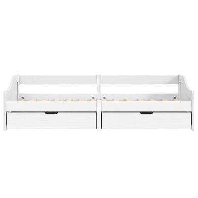 vidaXL daybed med to skuffer IRUN hvid 90x200 cm massivt fyrretræ