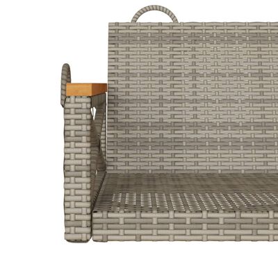 vidaXL gyngebænk 109x62x40 cm polyrattan grå