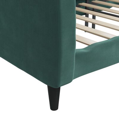 vidaXL daybed 90x200 cm velour mørkegrøn