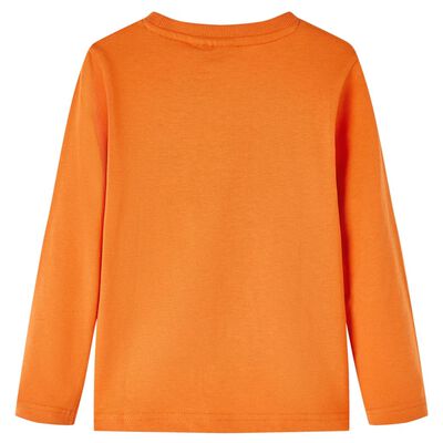 Langærmet T-shirt til børn str. 116 cm orange