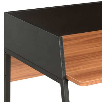 vidaXL skrivebord 90x60x88 cm sort og brun