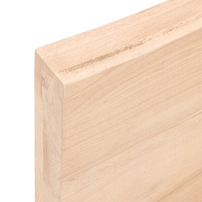 vidaXL bordplade 100x50x(2-6)cm naturlig kant ubehandlet massivt træ