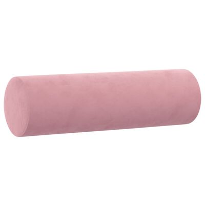 vidaXL 3-personers sofa med pyntepuder 180 cm velour pink