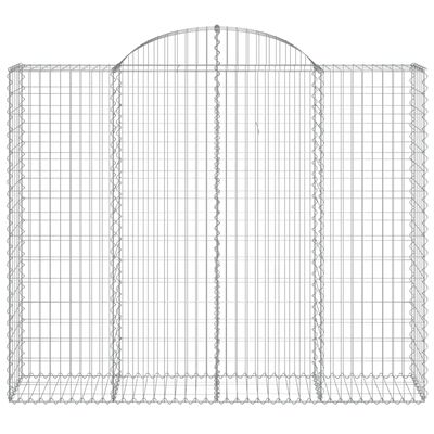 vidaXL buede gabionkurve 4 stk. 200x50x160/180 cm galvaniseret jern