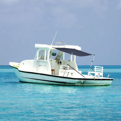 vidaXL T-sejl til båd 170x170x(113-182,5) cm forlængerdel blå