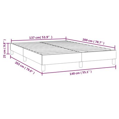 vidaXL sengeramme 140x200 cm stof cremefarvet