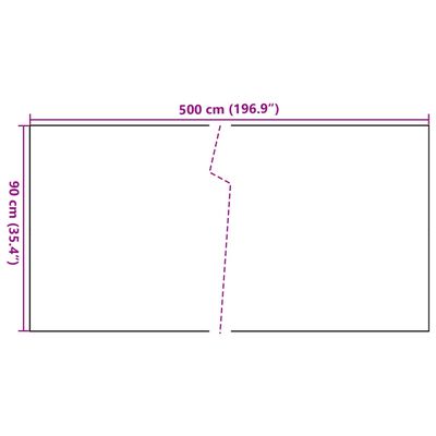 vidaXL altanafskærmning 500x90 cm polyrattan hvid