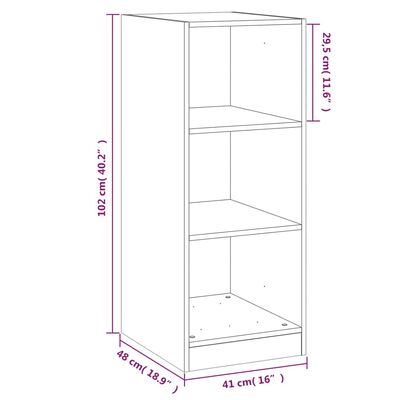 vidaXL vidaXL tøjskab 48x41x102 cm konstrueret træ sonoma-eg