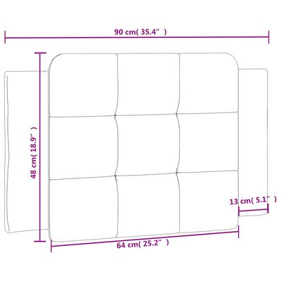 vidaXL gavlpude 90 cm kunstlæder grå