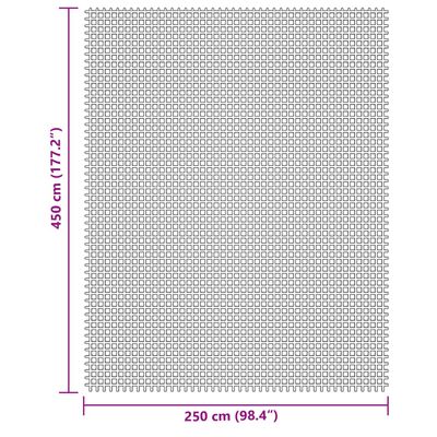 vidaXL gulvmåtte til camping 4,5x2,5 m cremefarvet